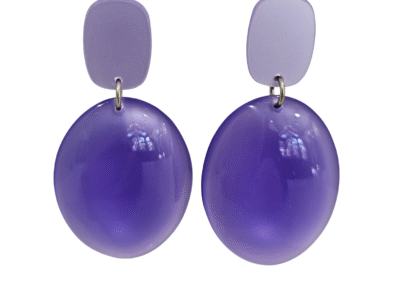 Large Plexi Pierced and Clip Earrings