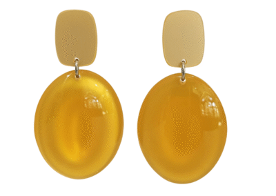 Large Plexi Pierced and Clip Earrings