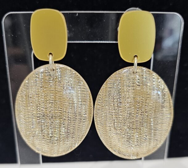 MARILYN'S DA STATMENT PLEXI CLIP/PIERCED EARRING