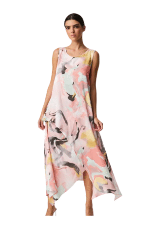Fabulous Sleeveless Round Neck Long Print Dress