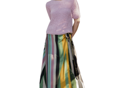 Sarong Wrap Print Skirt