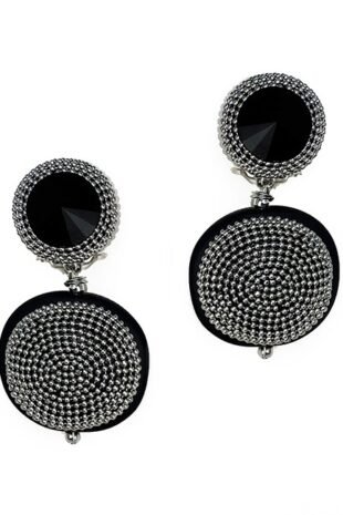 Marilyn plexiglass steal, Swarovski crystal Clip Earrings BE013