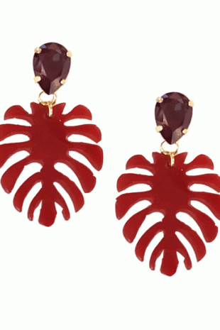 Marilyn's Spanish Palm Leaf Resin Earrings