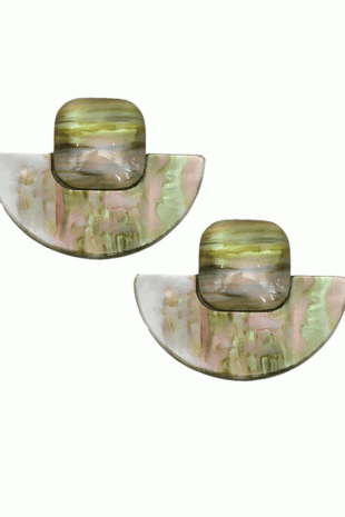 Marilyn's Spanish Half Moon Resin Earrings