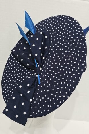Marilyn's French Blue Dot Headband Fascinators