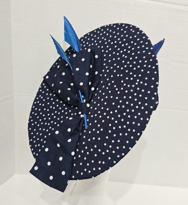 Marilyn's French Blue Dot Headband Fascinators