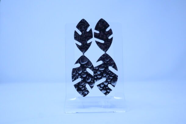 LEATHER LEAF EARRINGS