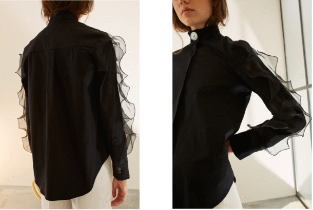 KOSHI BEST BLACK BLOUSE LONG SLEEVE BLOUSE