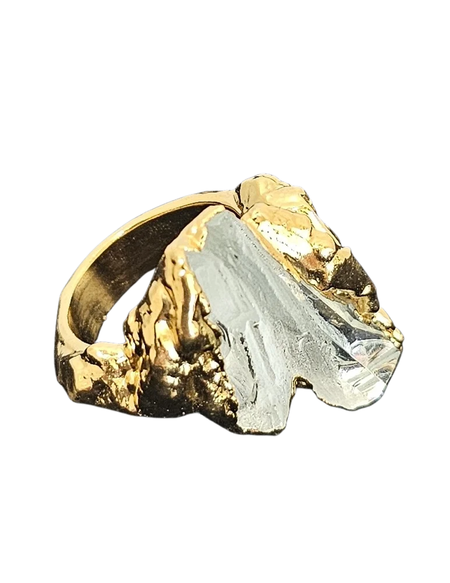 Glamorous Sculpted Gold Ring