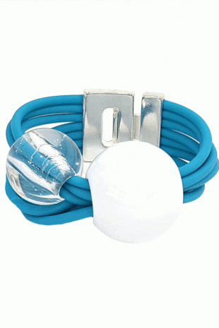 Marilyn's French Resin Sphere Cuff Bracelet