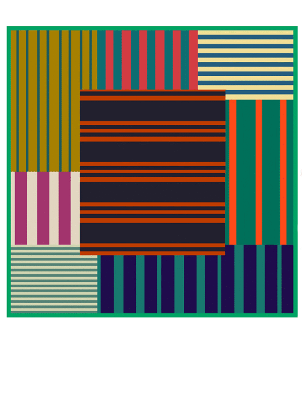 Marilyn's Italian Fuchsia Striped Silk Shawl