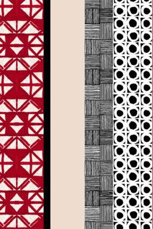 Marilyn's Italian Red and Black Linen Shawl