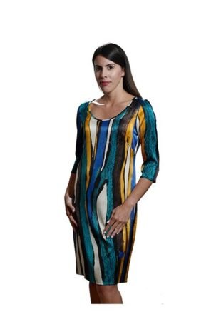 Marilyn's France original print Stretch Silk Dress DVS18