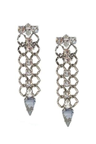 Marilyn's Crystal Clip Chain Design Earrings