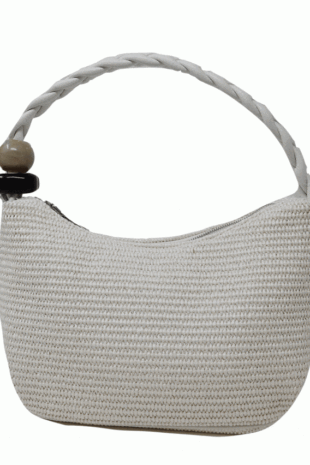 Marilyn's Italian Large Woven Fabric Leather Handbag Crossbody