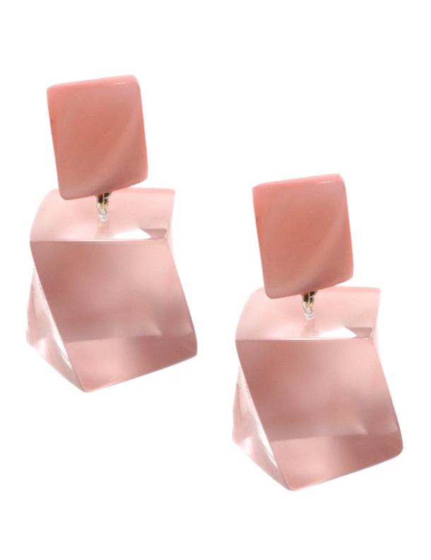 Marilyn's French Plexiglass Pierced Earrings MX326