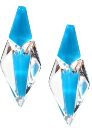 MX689 PLEXIGLASS ELEGANT PIERCED EARRINGS