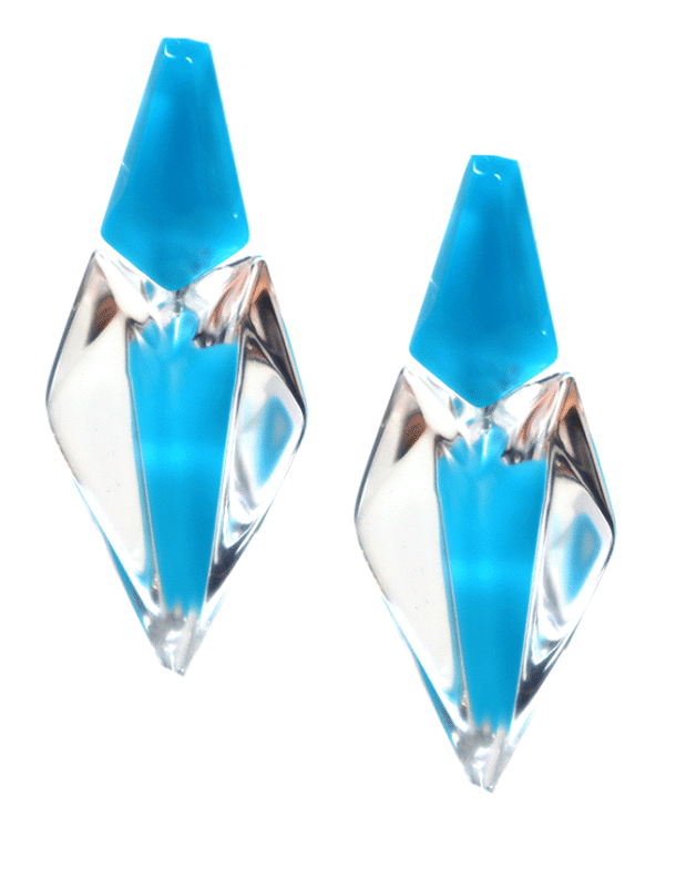 MX689 PLEXIGLASS ELEGANT PIERCED EARRINGS