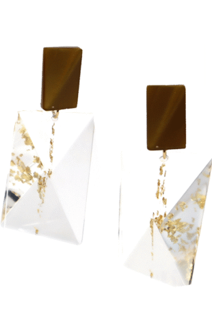 Marilyn's French Plexiglass Pierced Earrings MX359
