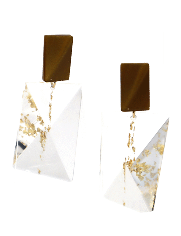 Marilyn's French Plexiglass Pierced Earrings MX359