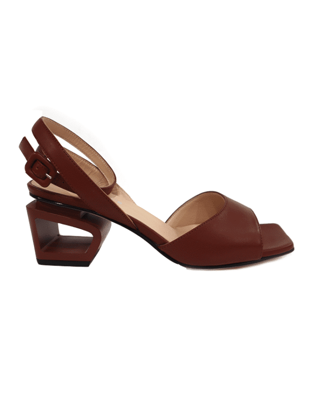Marilyn's Italian Brown Block Heel Shoe