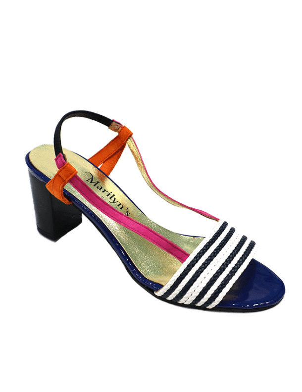 Marilyn's Fulia Open Toe Sling Back Block Heel Shoe