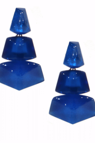 Plexi Glass Contemporary Pierced Earring