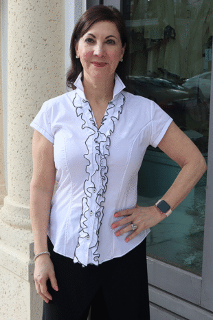 Marilyn's Colbe White Cap Sleeve Blouse