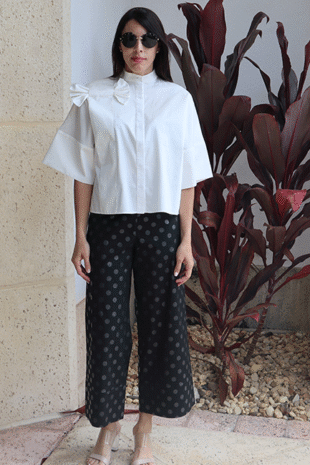 Marilyn's Special Dressy Casual Black Front Zipper Flared Pant