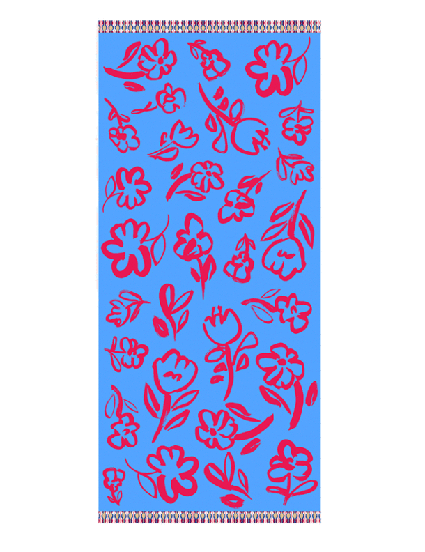 Marilyn's Italian Blue Tulip Shawl