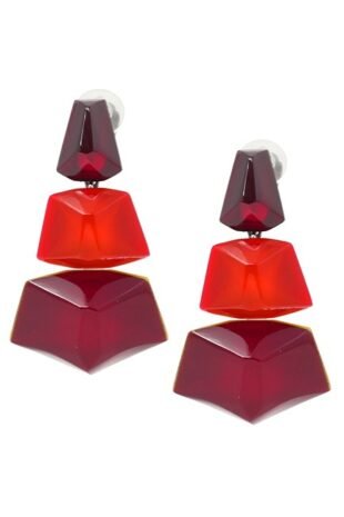 MX687 HANDMADE UNIQUE PLEXIGLASS CLIP EARRINGS