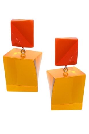 Marilyn's French Plexiglass Clip Earrings MX326