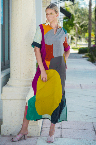Marilyn's Italian Geometric Print Dress