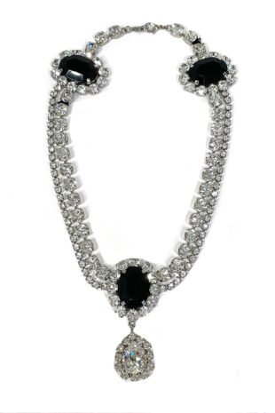 Marilyn's Italian Silver Crystal Necklace
