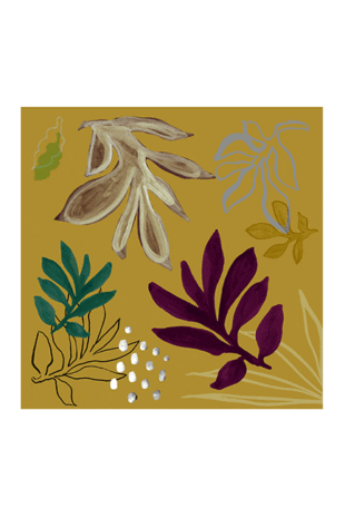 Marilyn's Seasonal Leaf prints 55 inches Square Scarf/Shawl