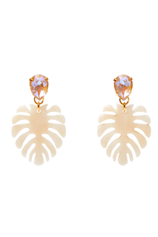 Marilyn's Unique Crystal Resin Leaf Pierced Earring