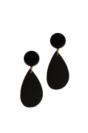 Marilyn's French Textured Teardrop Resin Clip Earrings