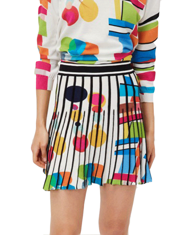 Marilyn's Italian Dot Stripe Knit Skirt