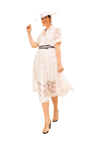 Marilyn's Fabulous White Eyelet Dress