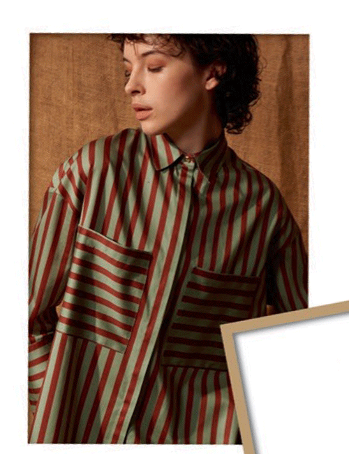 Marilyn's Designer Collar 3/4 Cuffed Sleeve Patch Pockets Blouse