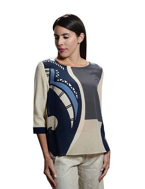 Marilyn's Italian Silk Print Top