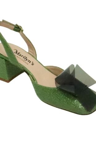 B5883 Marilyn's Luxury Italian Slingback Closed Toe Low Heel Shoes