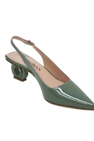B573Q Marilyn's Luxury Italian Low Block Heel Pointed Toe Shoe